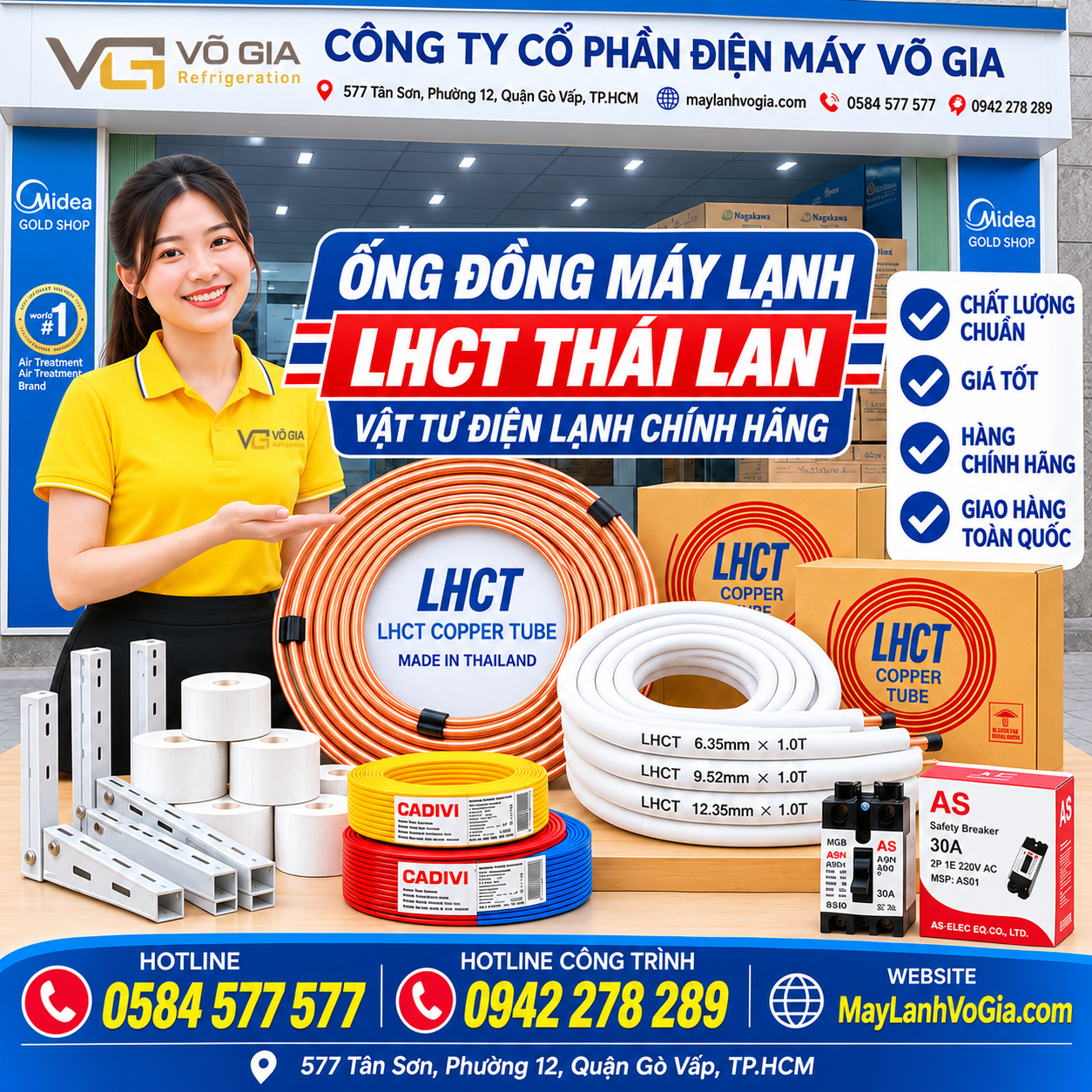 Bảng giá thi công ống đồng